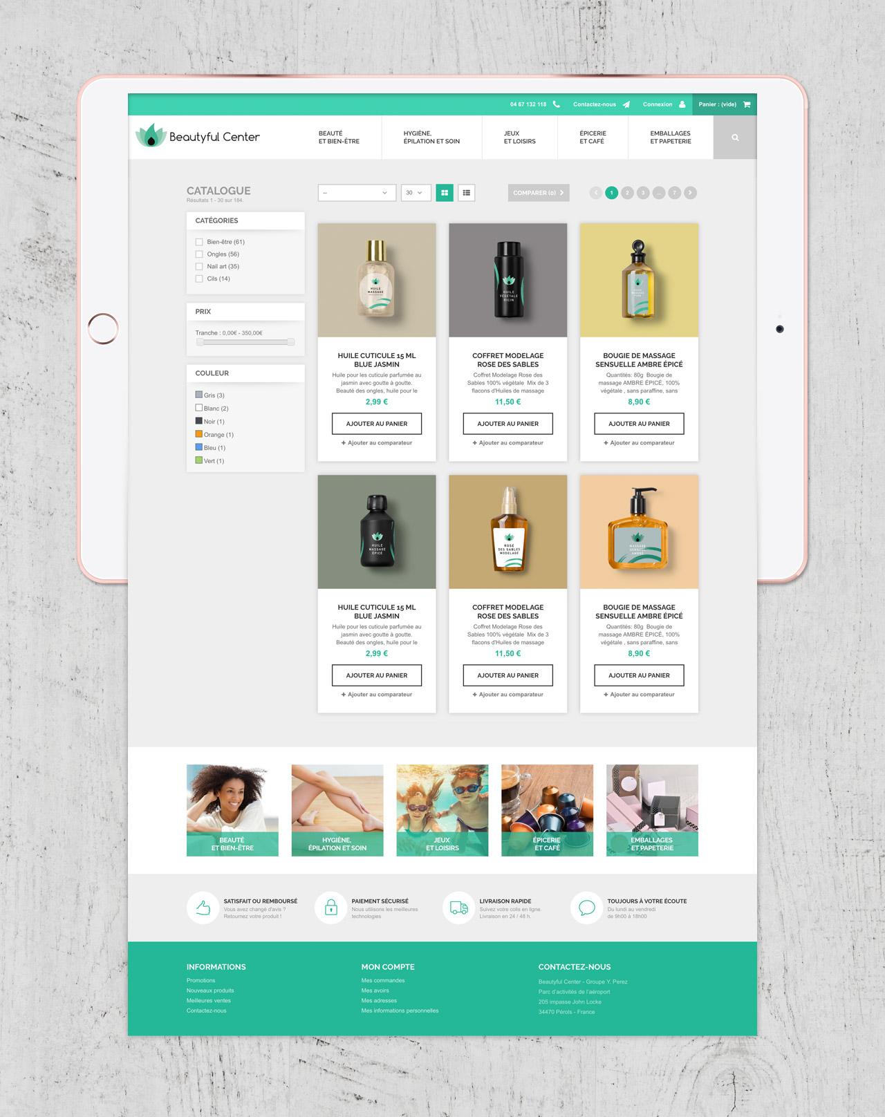 Création site e-commerce page catégorie